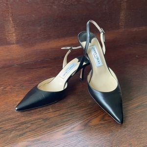 Jimmy Choo size 37.5 kitten heel slingbacks